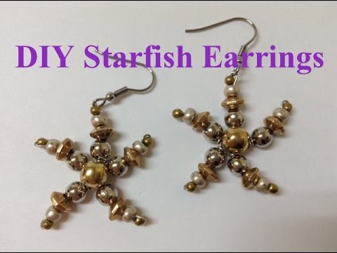 Beaded Beach Starfish Earrings DIY Tutorial