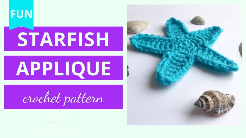 Crochet Starfish Applique Tutorial