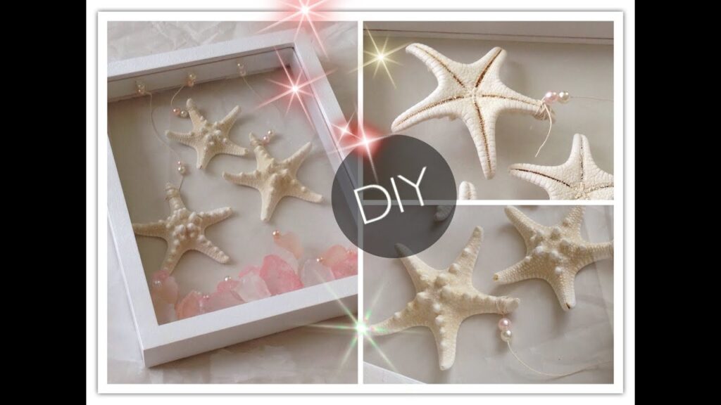 DIY : Creative Starfish & Pink Crystals Wall Frame