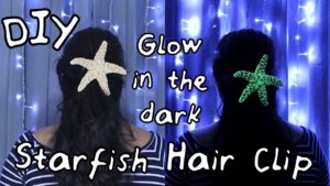 DIY Glow-in-the-dark Starfish Hair clip | #DIYwithJhoy
