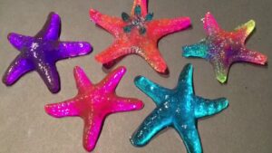 HOW TO - MAKE SILICONE MOLDS WITH WATER & DISH SOAP & RESIN STARFISH