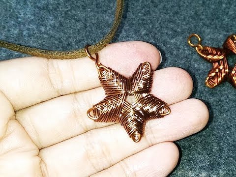 How to make wire jewelery – copper starfish pendant 134