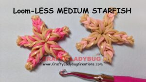 Rainbow Loom-LESS MEDIUM STARFISH EASY Charm Tutorials by Crafty Ladybug/How to Make LOOM BANDS