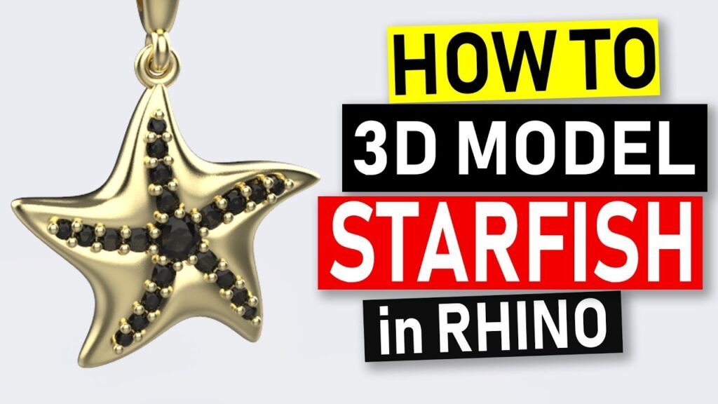Starfish Pendant Jewelry CAD Design Tutorial in Rhino 3D #49 (2018)