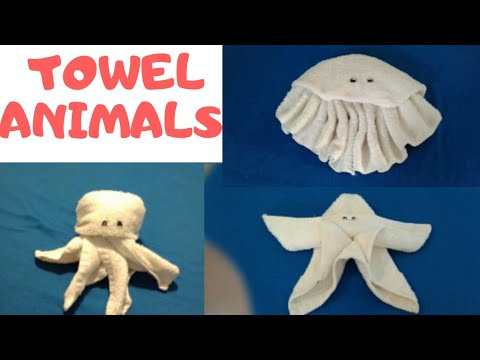 Towel Animals.Octopus, jellyfish & Seastar. 2